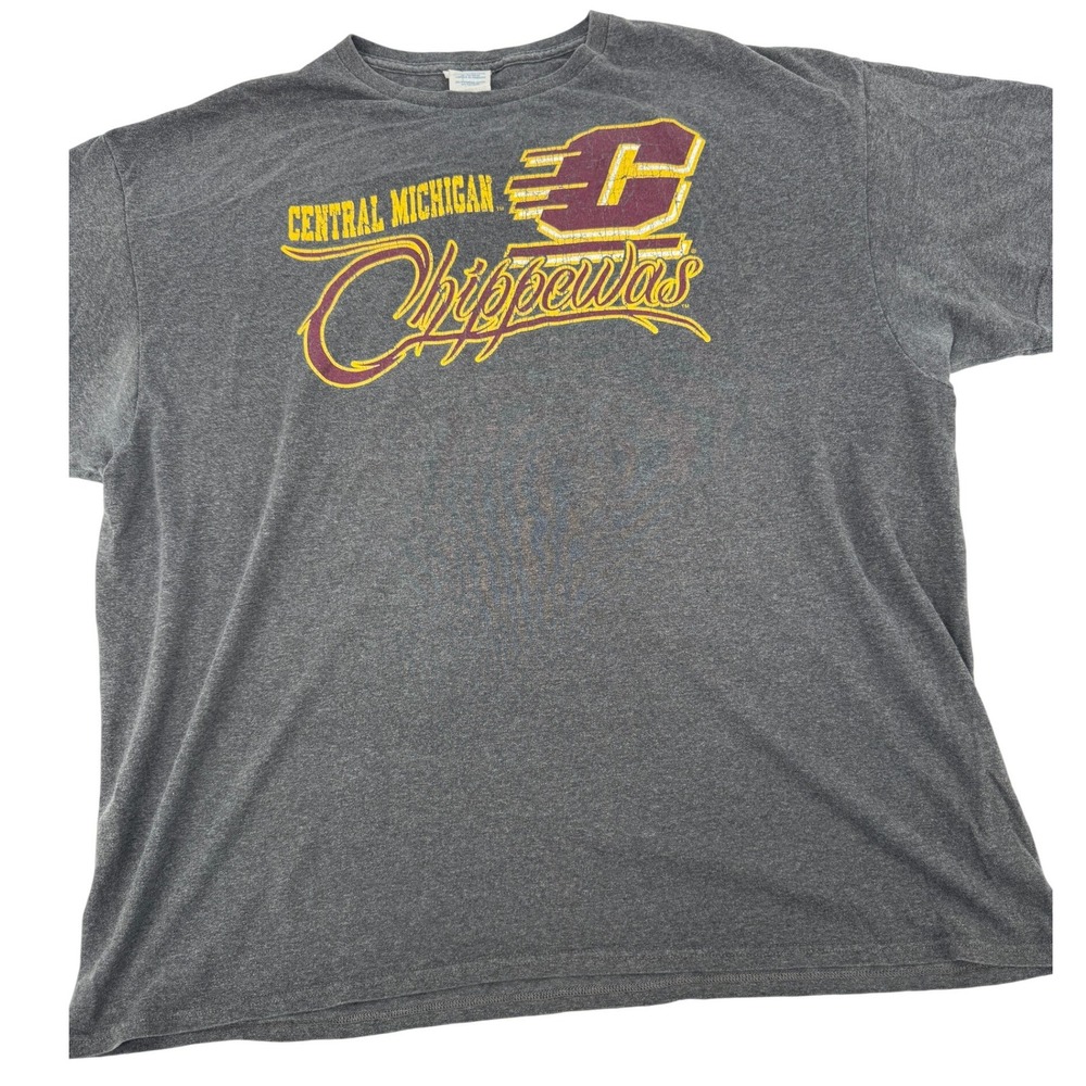 Central Michigan Chippewas T Shirt Mens 2XL Charcoal Gray Delta‎ Pro Weight